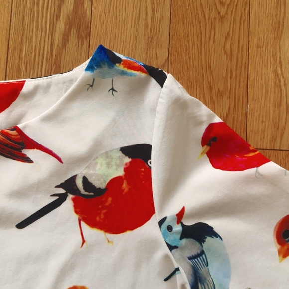 Watercolour bird t-shirt dress - Picture 3 of 4